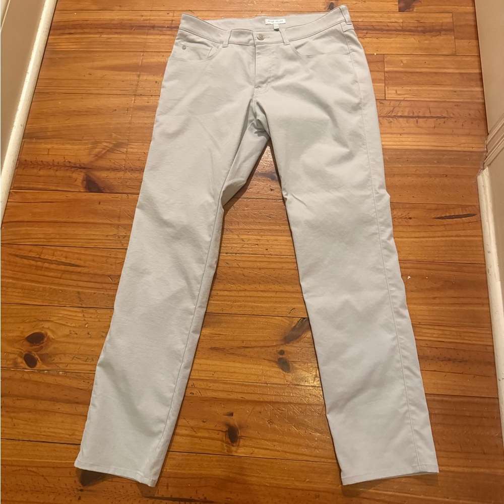Men’s Peter Millar British Gray eb66 Performance Five-Pocket Pant